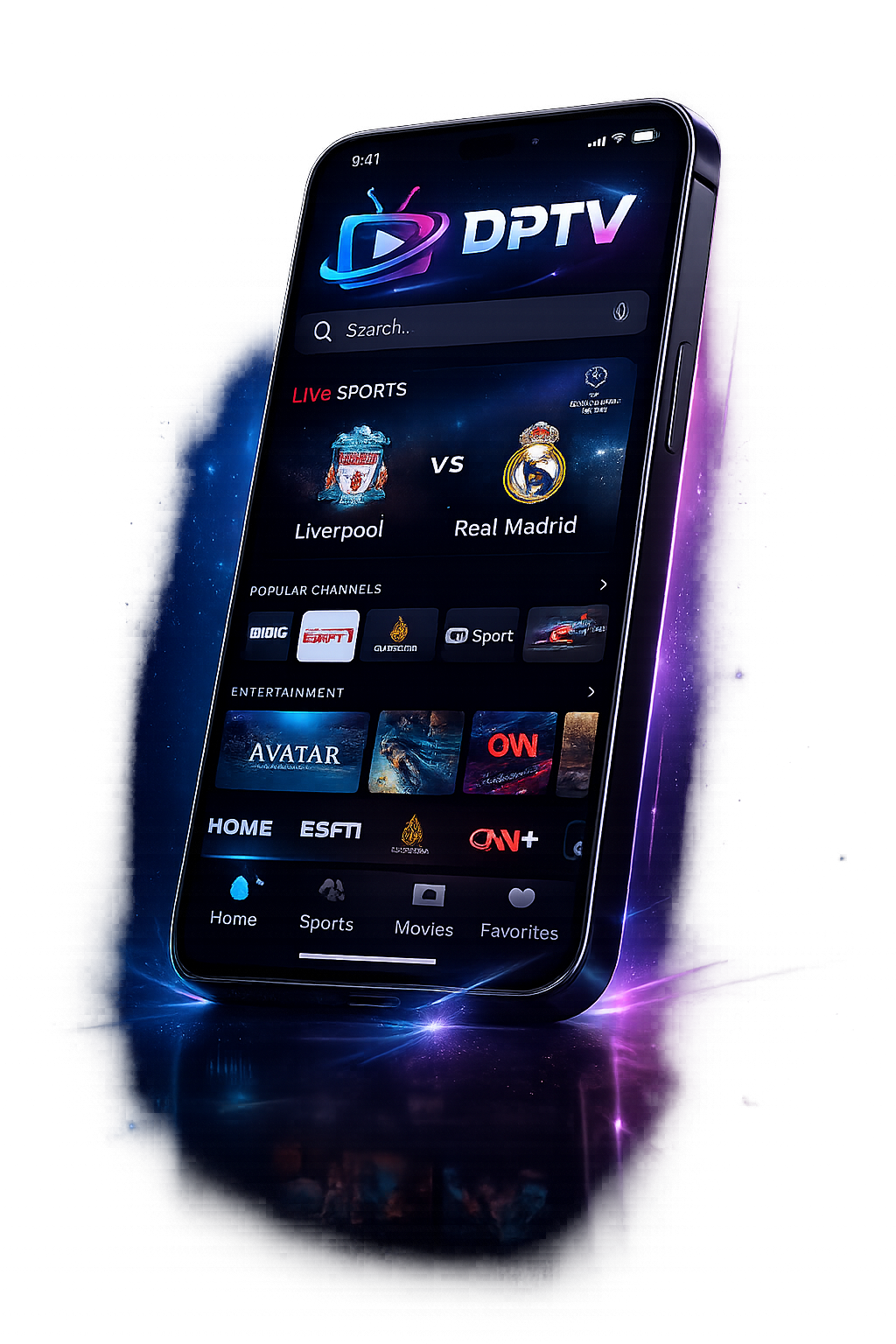 DPTV Mobile App on Smartphone